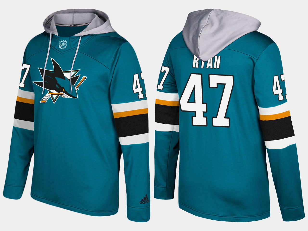 NHL Men San Jose sharks #47 joakim ryan blue hoodie